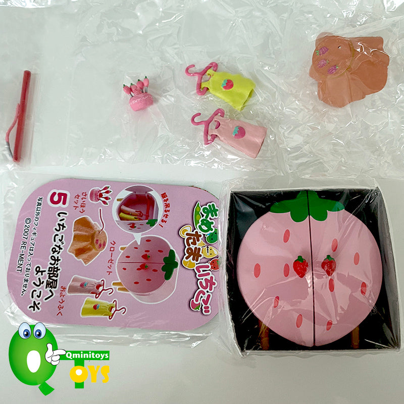 Rare 2007 Re-Ment Strawberry Green Bean and Egg Full Set of 10 pcs <Free Shipping>