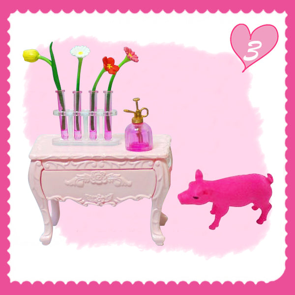 Rare 2008 Re-Ment Lovely Pink Full Set of 8 pcs