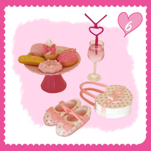 Rare 2008 Re-Ment Lovely Pink Full Set of 8 pcs