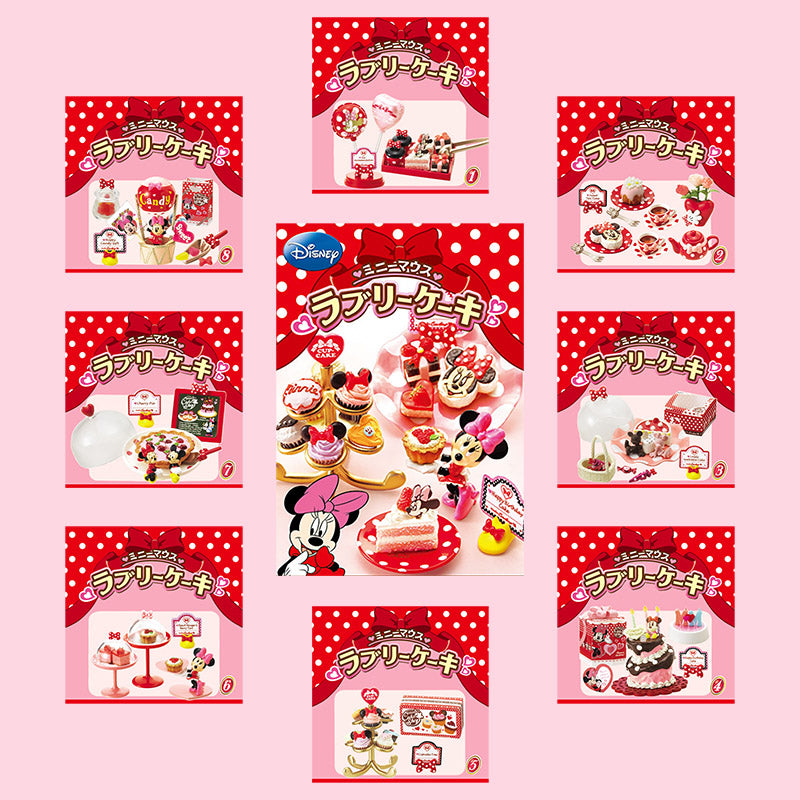 Rare 2008 Re-Ment Disney Minnie Lovely Cake Shop Full Set of 8 pcs