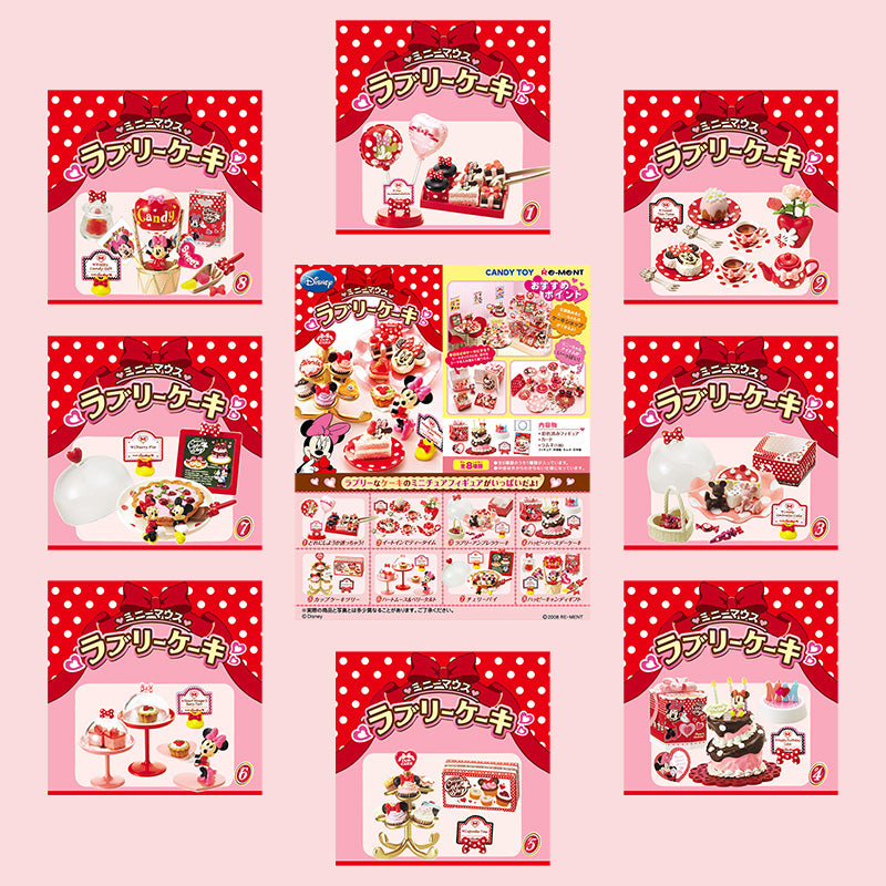 Rare 2008 Re-Ment Disney Minnie Lovely Cake Shop Full Set of 8 pcs <Free Shipping>