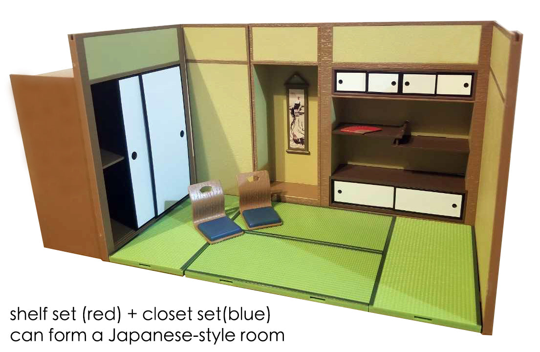 Rare 2017 Re-Ment THE Japanese-style room different shelf set / closet set <Free Shipping>