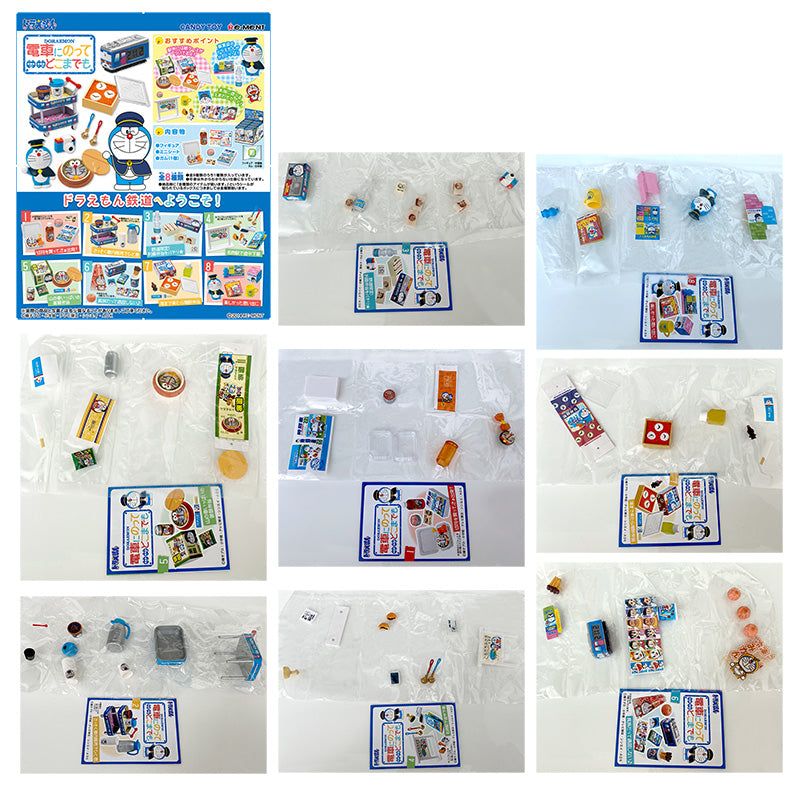 Rare 2014 Re-Ment Doraemon take the train Full Set of 8 pcs <Free Shipping>