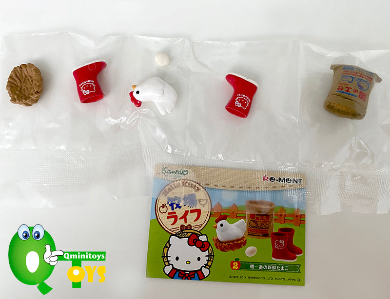 Rare 2014 Re-Ment Hello Kitty Farm Life Full Set of 8 pcs