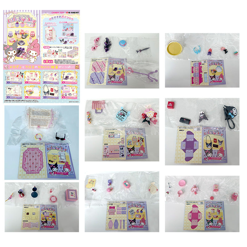 Rare 2017 Re-Ment Sanrio My Melody Little Style Shop Full Set of 8 pcs <Free Shipping>