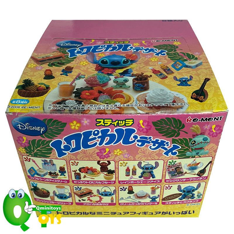 Rare 2008 Re-Ment Disney Stitch Tropical Dessert Full Set of 8 pcs <Free Shipping>