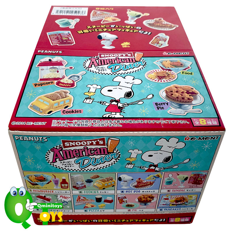 Rare 2014 Re-Ment Snoopy American Diner Full Set of 8 pcs <Free Shipping>