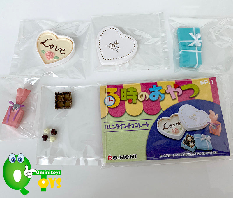 Rare 2004 Re-Ment 3 o'clock Snacks & Dessert Sp1 Secret - Valentine's white chocolate <Free Shipping>